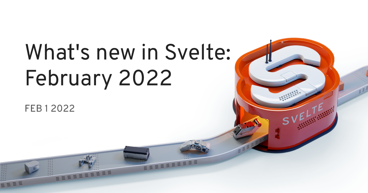 Social card for What's new in Svelte: February 2022