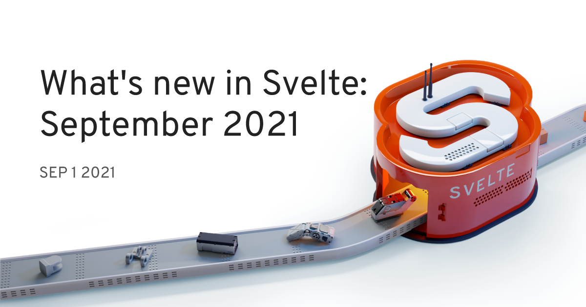 Social card for What's new in Svelte: September 2021